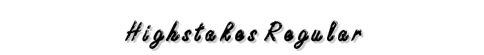 Highstakes Regular font